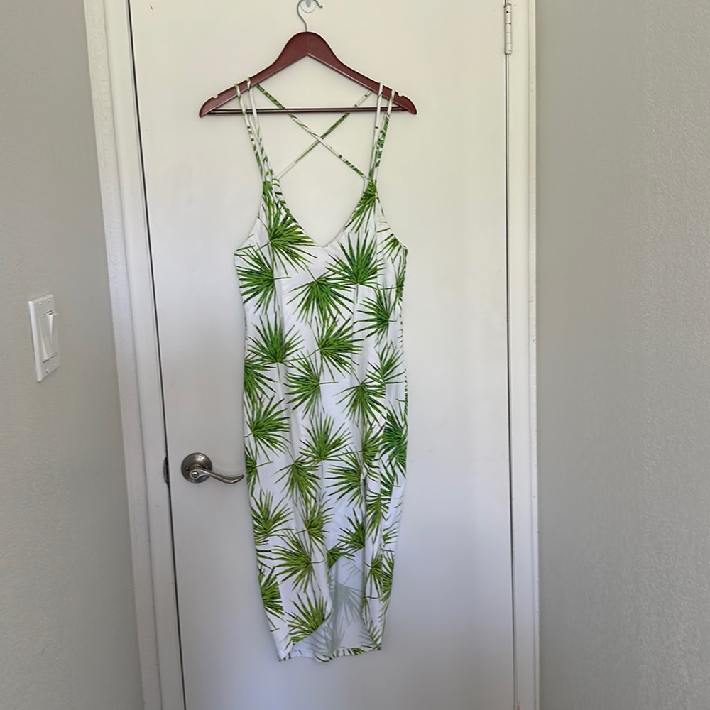 Ava Sky Medium Strappy Cross Back Dress